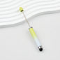 Gradient Color 3 In 1 Beadable Stylus Pens Plastic Body 8
