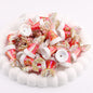 UV Plating Christmas Hat Snowflake Acrylic Beads Red Electroplated 7