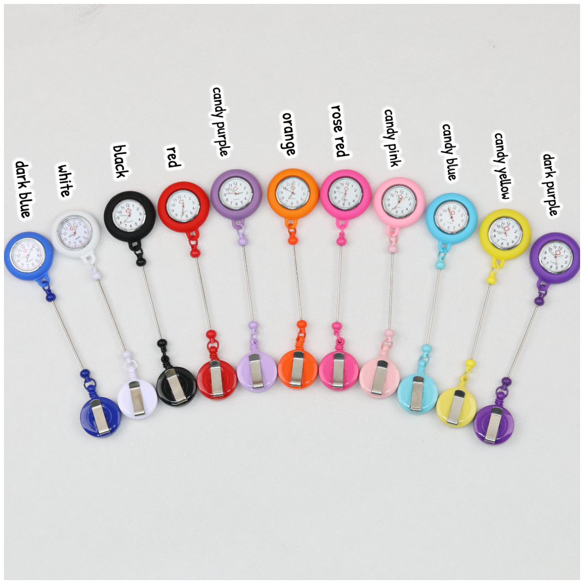 Beadable Pocket Watch Glow In The Dark Silicone Case Easy Pull Buckle