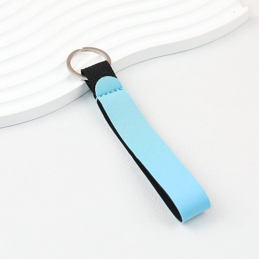 Neoprene Wristlet Keychain Comfortable Soft Loop 135mm - Blue