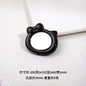 Cat Head Mirror Acrylic Beads 28x32mm Round Flat 10pcs 4