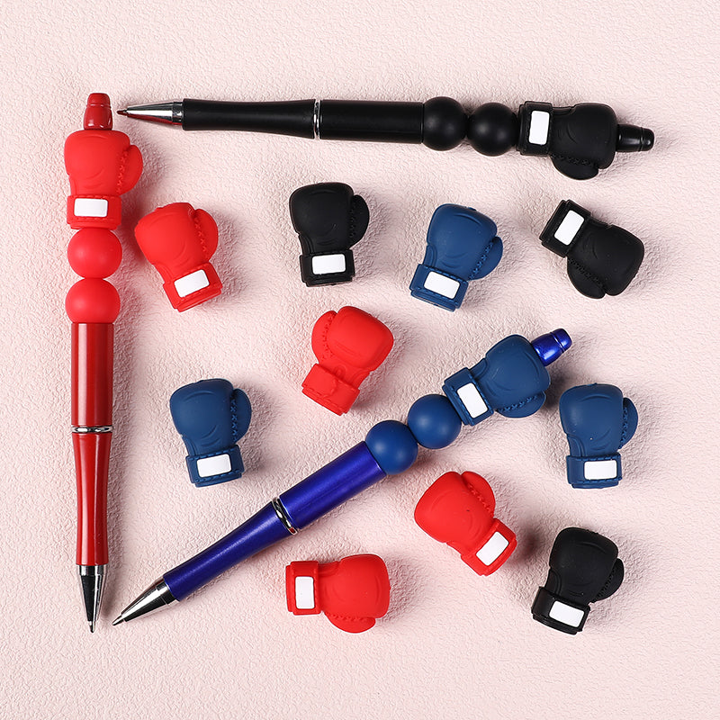 Silicone 3D Focal Beads Boxing Gloves White Label 20pcs 9