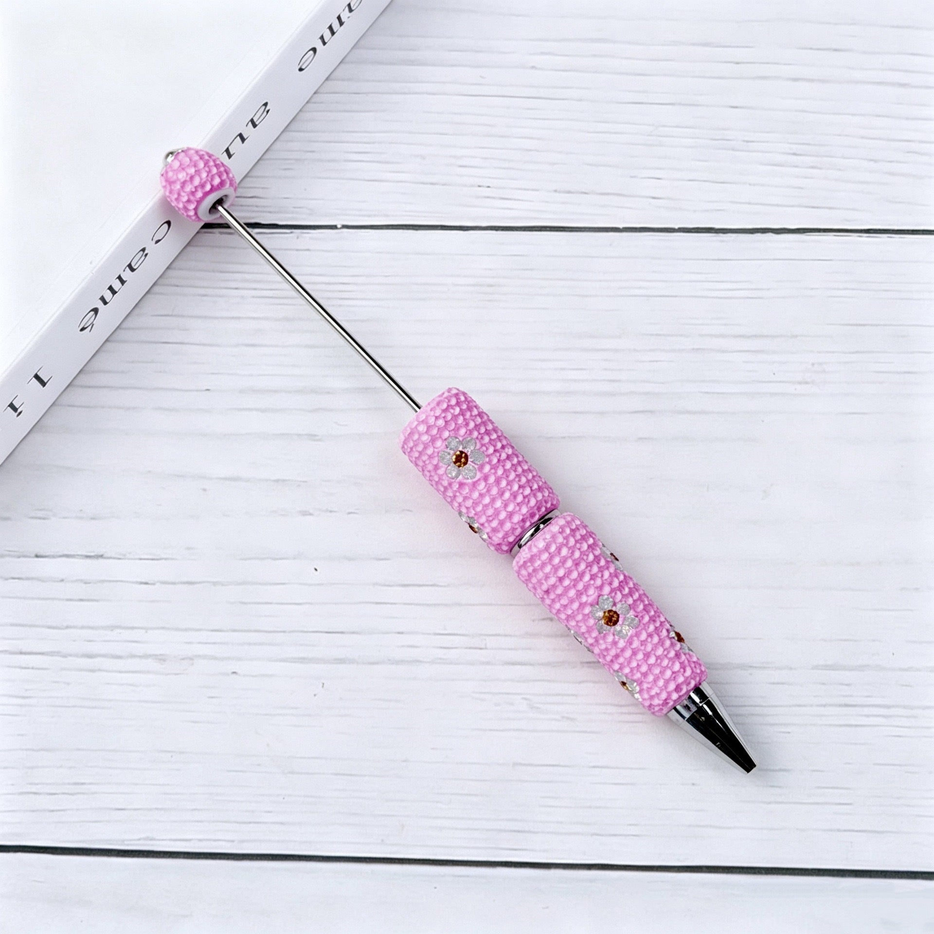 Candy Color Daisy Crystal Beadable Pen  3