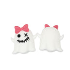 Silicone 3D Focal Beads Halloween Bow Ghost Raised Arms 20pcs