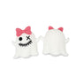 Silicone 3D Focal Beads Halloween Bow Ghost Raised Arms 20pcs
