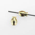 Fish Metal Beads 14mm Chunky Gold and Silver Tone 50pcs 2