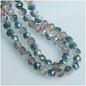 Faceted Glass Beads 10mm Matte Frosted Wavy Line Pattern 70pcs 10