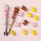 Silicone 3D Focal Beads Angry Animal Front Facing Expression 8