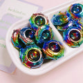 Candy Frisbee Acrylic Beads 30mm Glossy Pastel Rainbow 10pcs 3
