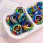 Candy Frisbee Acrylic Beads 30mm Glossy Pastel Rainbow 10pcs 3