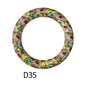 65mm Printed Silicone Beads Round Rings Floral Animal Spots Prints 41