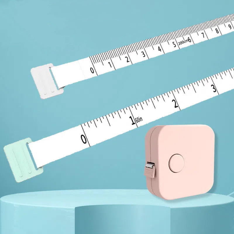 Retractable Square Plastic Measuring Tape 4cm Dual Scale 1pc 3