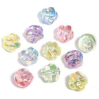 Spiral Acrylic Beads 17mm Transparent Pastel Colors 10pcs