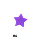 14mm Star Silicone Beads Solid Colors Matte Finish 50pcs 6