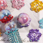 17mm Hollow Snowflake Alloy Rhinestone Spacer Beads 10pcs 6
