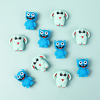 Silicone 3D Focal Beads Little Monster Bright Eyes Quirky Expressions 20pcs 11