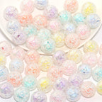 Crackle Round Acrylic Beads 16mm Pastel Mixed Colors 10pcs 4