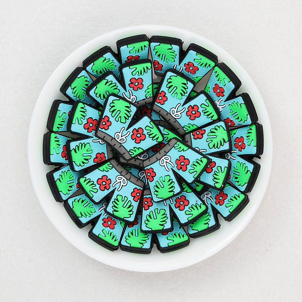 Summer Style Silicone Focal Beads Tropical Shorts Pattern 20pcs