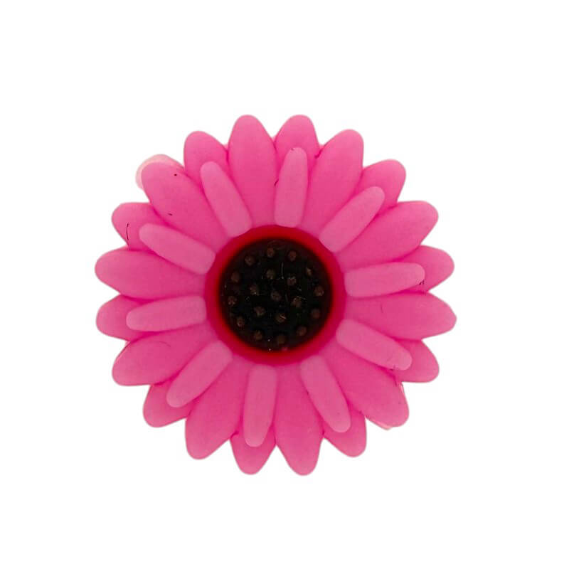 Silicone Focal Beads Daisy Sunflower Rounded Center 20pcs 35