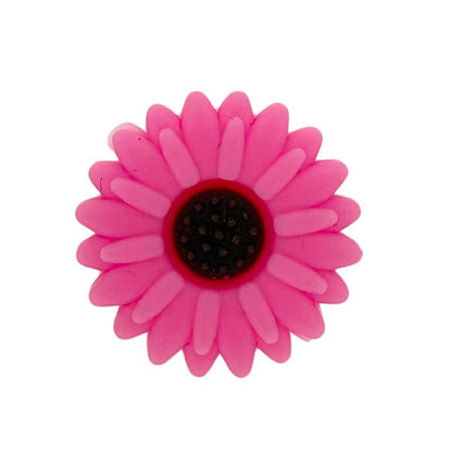 Silicone Focal Beads Daisy Sunflower Rounded Center 20pcs 35