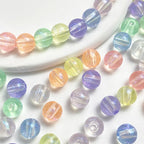 Colored Round Acrylic Beads 8mm Pastel Glossy Shimmer 100pcs 5