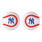 Silicone 3D Focal Beads Baseball Team Bright Red Stitches Team Initials 20pcs 12