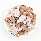 Moose Antler Silicone Focal Beads Wholesale, Pastel Pink-Brown Design