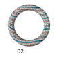 65mm Printed Silicone Beads Round Rings Floral Animal Spots Prints 8