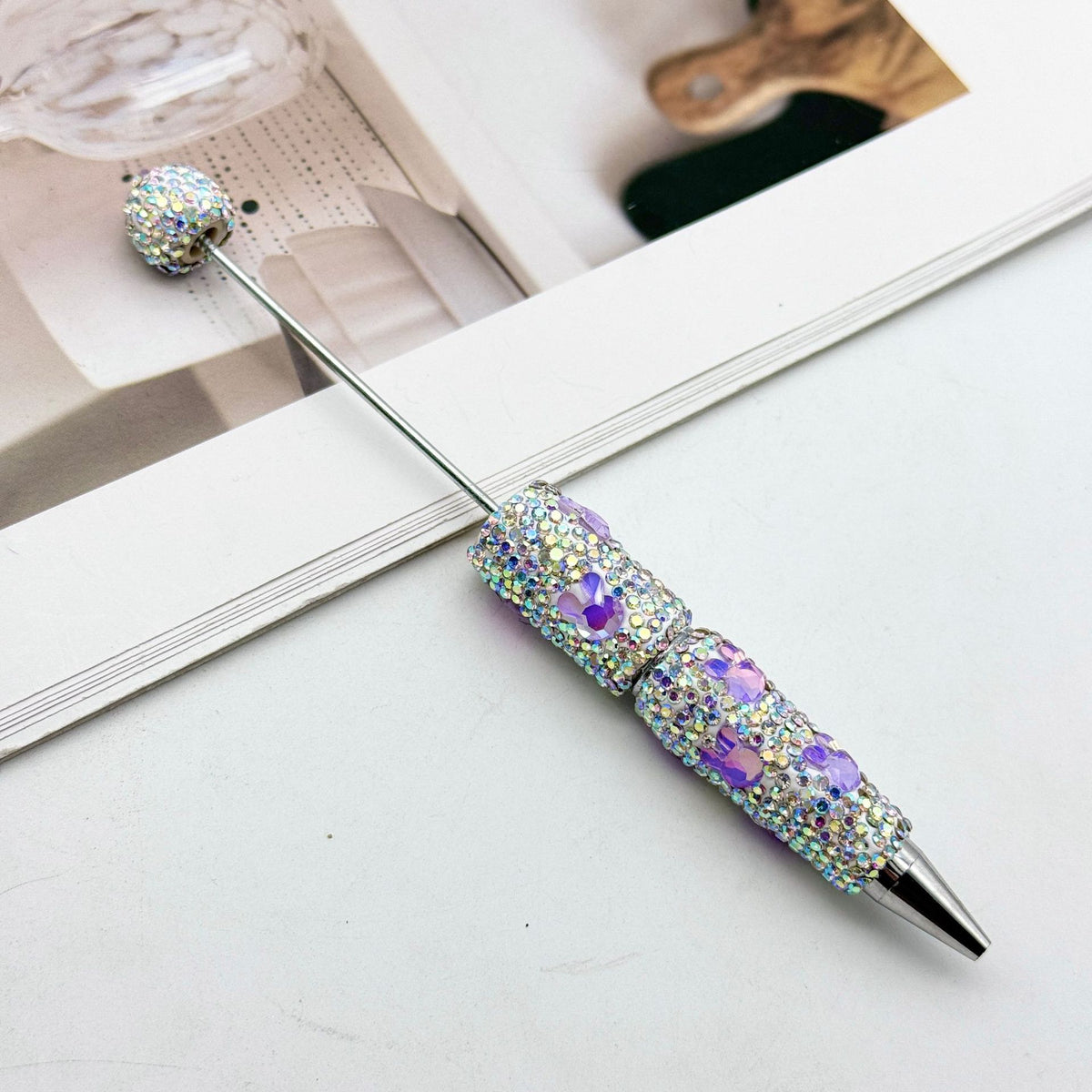 Love Rabbit Colored Rhinestones Beadable Pen 13