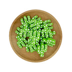 Silicone Focal Beads Cactus Bold Contrasting Patches 20pcs 7