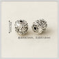 Flower Metal Beads Woven Antique Silver Tone 50pcs 5
