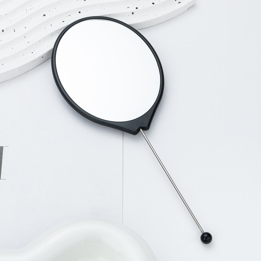 Beadable Plastic Mirror Handheld Oval