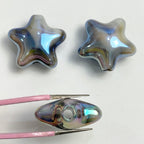 UV Finish Gradient Star Acrylic Beads 22x10mm Multicolor Pastel 50pcs 5