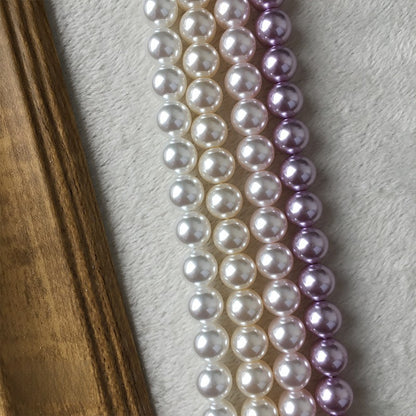 Pearl Glass Beads 10mm Imitation Smooth Lustrous 40pcs 2