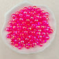 Plating Round Acrylic Beads 12mm Iridescent Transparent 550pcs 9