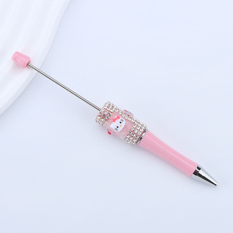 Beadable Pen with Kitty and Rhinestone  27