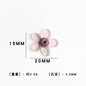 Transparent Colorful Flower Shaped Glass Beads 15x20mm 10pcs 8