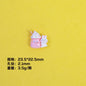 Plating Cute Bunny Donut and Envelope Resin Beads Glossy Pastel 10pcs 5