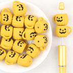  3D Thanksgiving Pumpkin Mug Silicone Focal Beads 20pcs