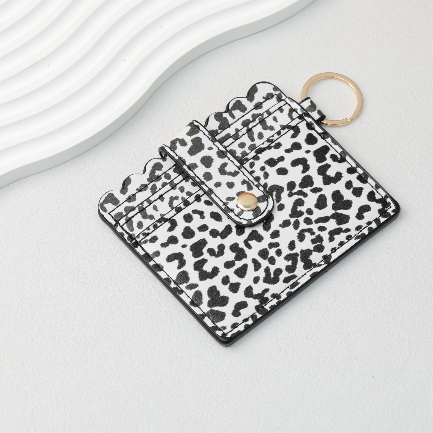 PU Card Holder Keychain Multi Patterned
