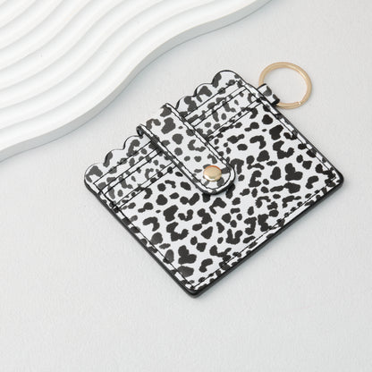 PU Card Holder Keychain Multi Patterned