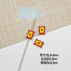 Baking Painted Poker Metal Beads 15mm Colorful Whimsical Design 10pcs 20