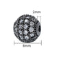 Fancy Zirconia Paved Brass Round Beads 6mm 8mm 10mm 30pcs 16