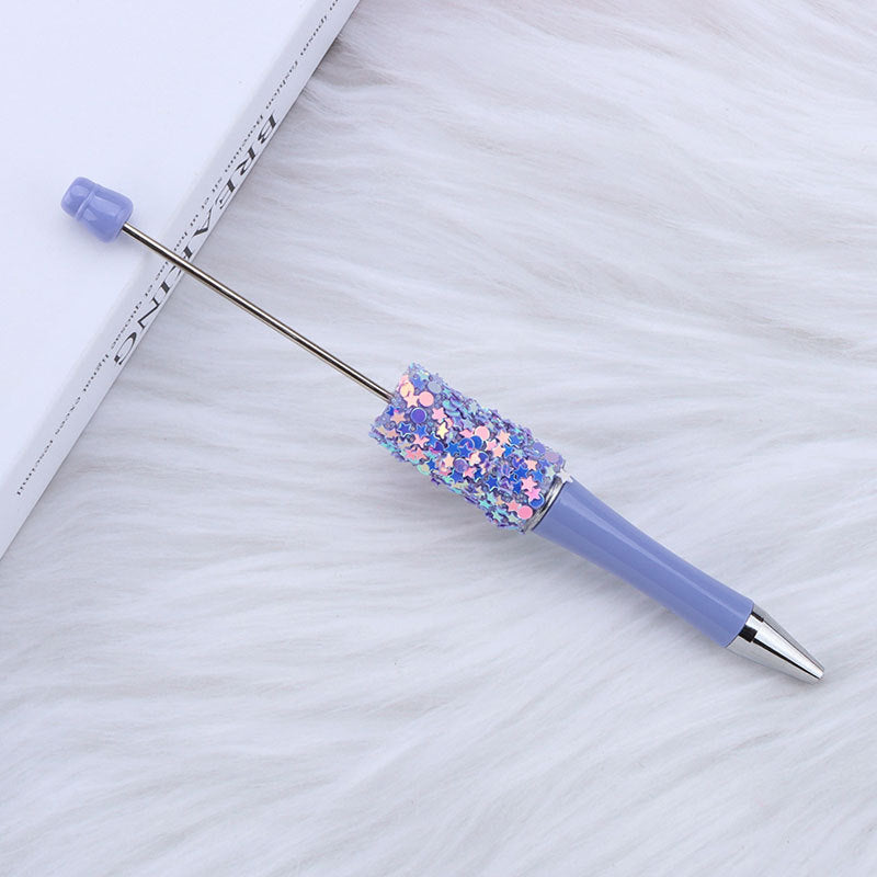 Star Sequin Creative Beadable Pen Plastic 24