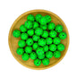 15mm Silicone Beads Crackle Printed Multi Color 50pcs 23