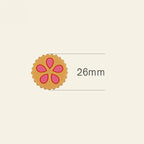 Silicone Focal Beads Petal Cookies Floral Cut Out Design 20pcs 2