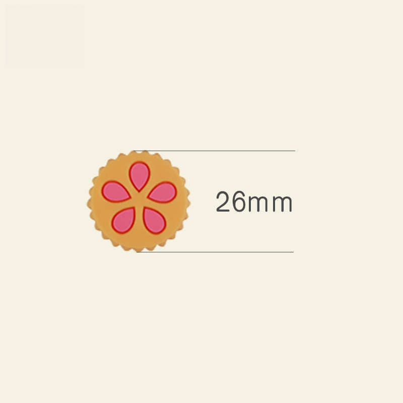 Silicone Focal Beads Petal Cookies Floral Cut Out Design 20pcs 2