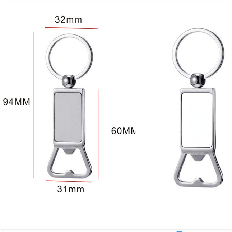 Metal Bottle Opener Keychain Zinc Alloy Smooth Surface for Sublimation 8