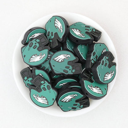 NFL Teams Silicone Focal Beads Football Helmet Design 20pcs - Team 14