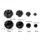 Faceted Glass Beads 8mm Transparent Multicolor 70pcs 3